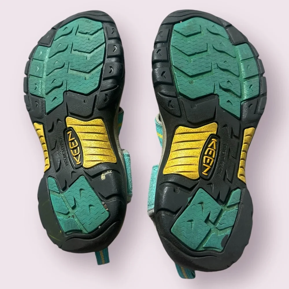 Women’s Keen Waterproof Hiking Sandals Turquoise And Yellow Size 6.5 - Picture 6 of 11